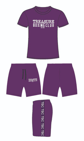 Treasure Boxing Club Purple Shirt and Shorts Set