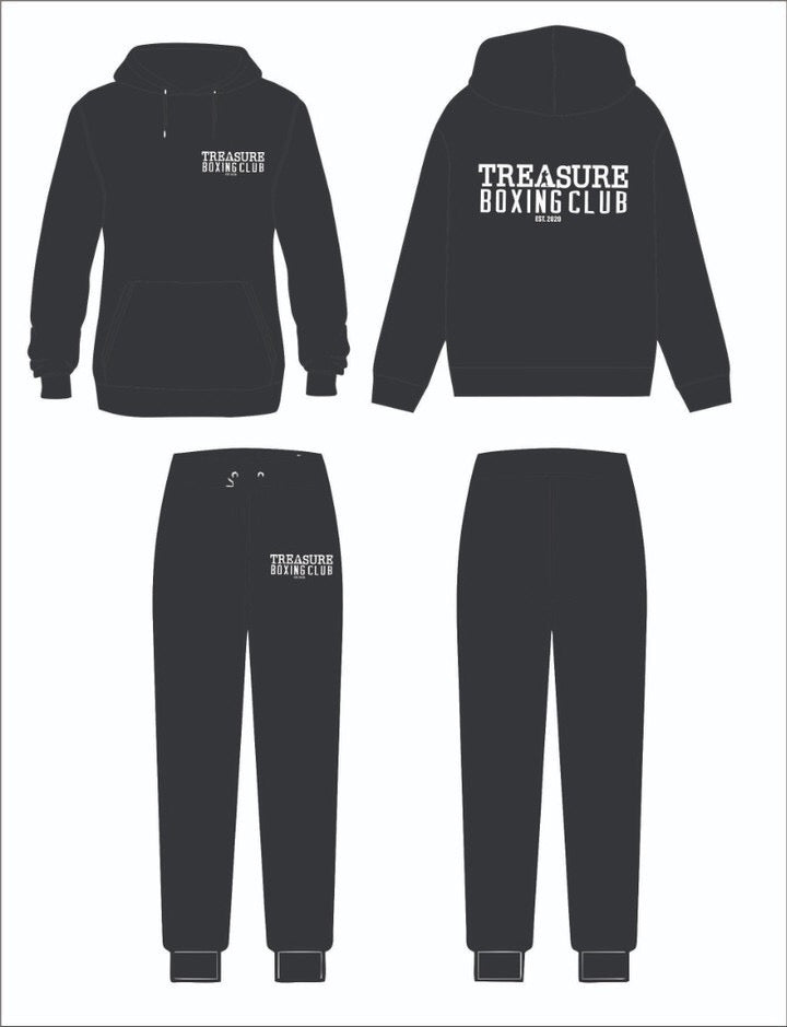 Polyester Fleece Tracksuit Black/White