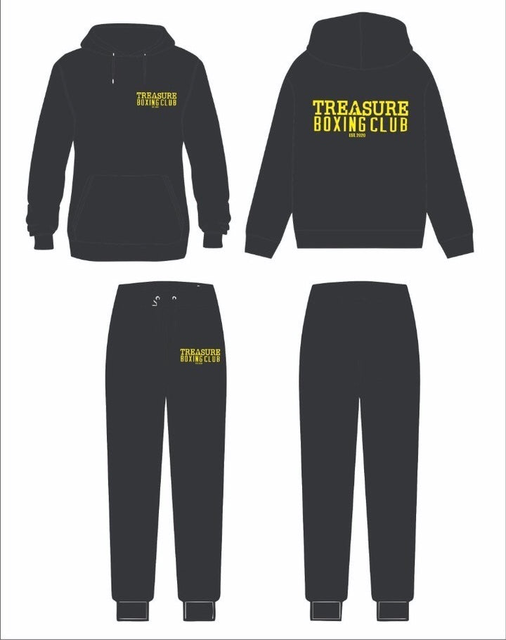 Polyester Fleece Tracksuit Black/Gold
