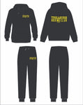 Treasure Boxing Club Polyester Fleece Tracksuit Black with Gold Logo